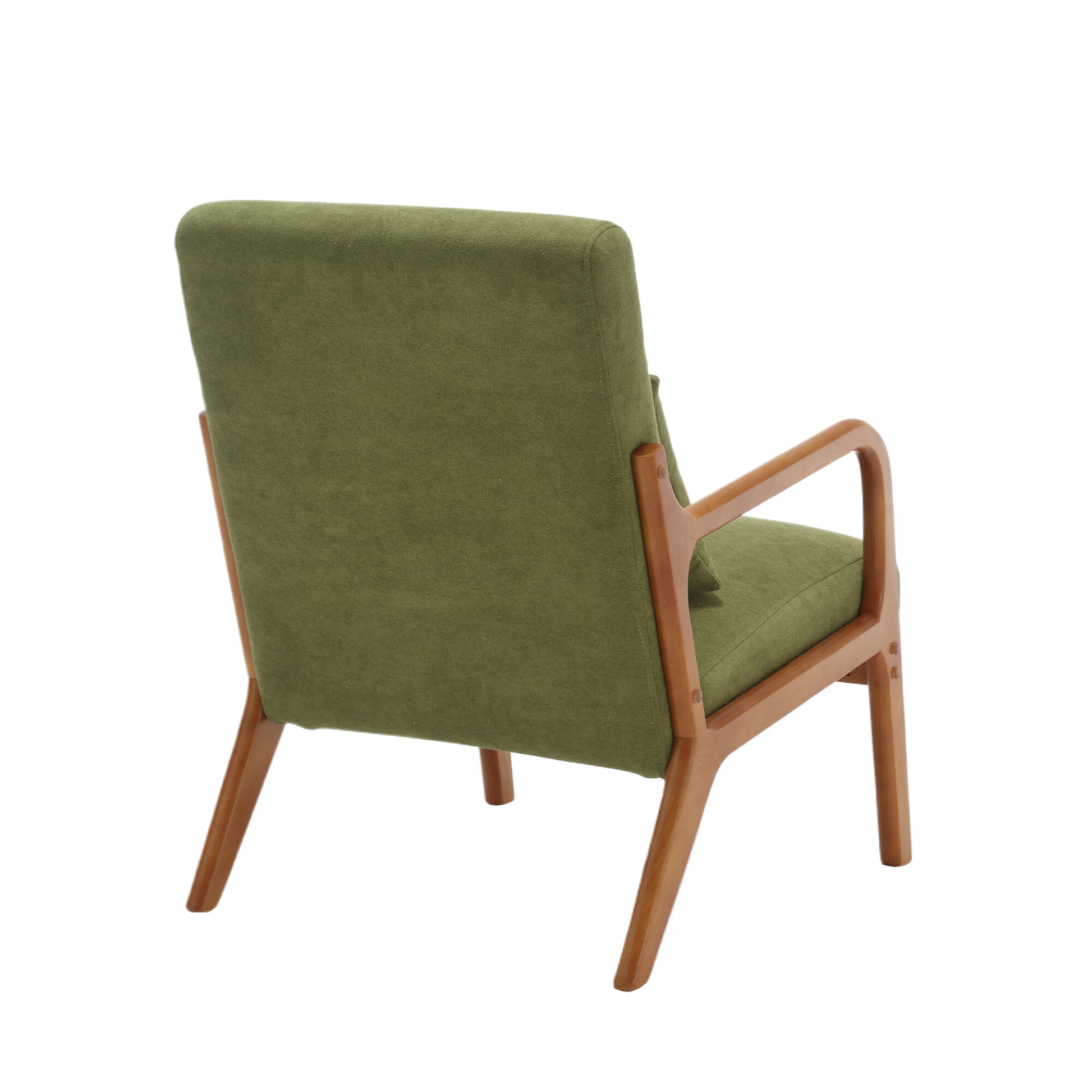 Coolmore Modern Accent Chair, Solid Wood Padding Lounge Armchairs With One Pillow For Living Room, Bedroom, Guest Room Green Green Rubberwood Foam Velvet