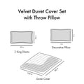 Velvet Duvet Cover Set King Blush Polyester