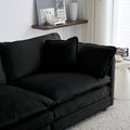 Free Combination Modular Sofa Free,4 Seater Sofa Comfy Chenille Fabric,Sectional Sofa Couch,Black Chenille Black Chenille 4 Seat
