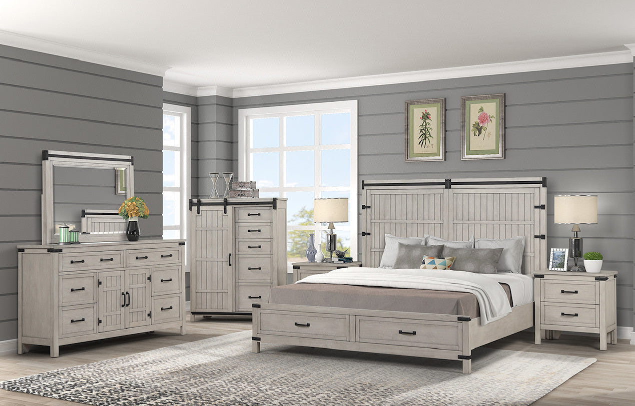 Alexandria Dresser, Mountain Mist Finish Beige Wood Wood