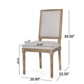 Dining Chair Light Grey Fabric