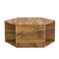 Hexagonal Mdf Coffee Table, Characteristic Pattern Stickers, Multi Hole Design To Give More Storage Space, Simple And Convenient Design Makes It Suitable For All Kinds Of Style Scenes. Wood Mdf