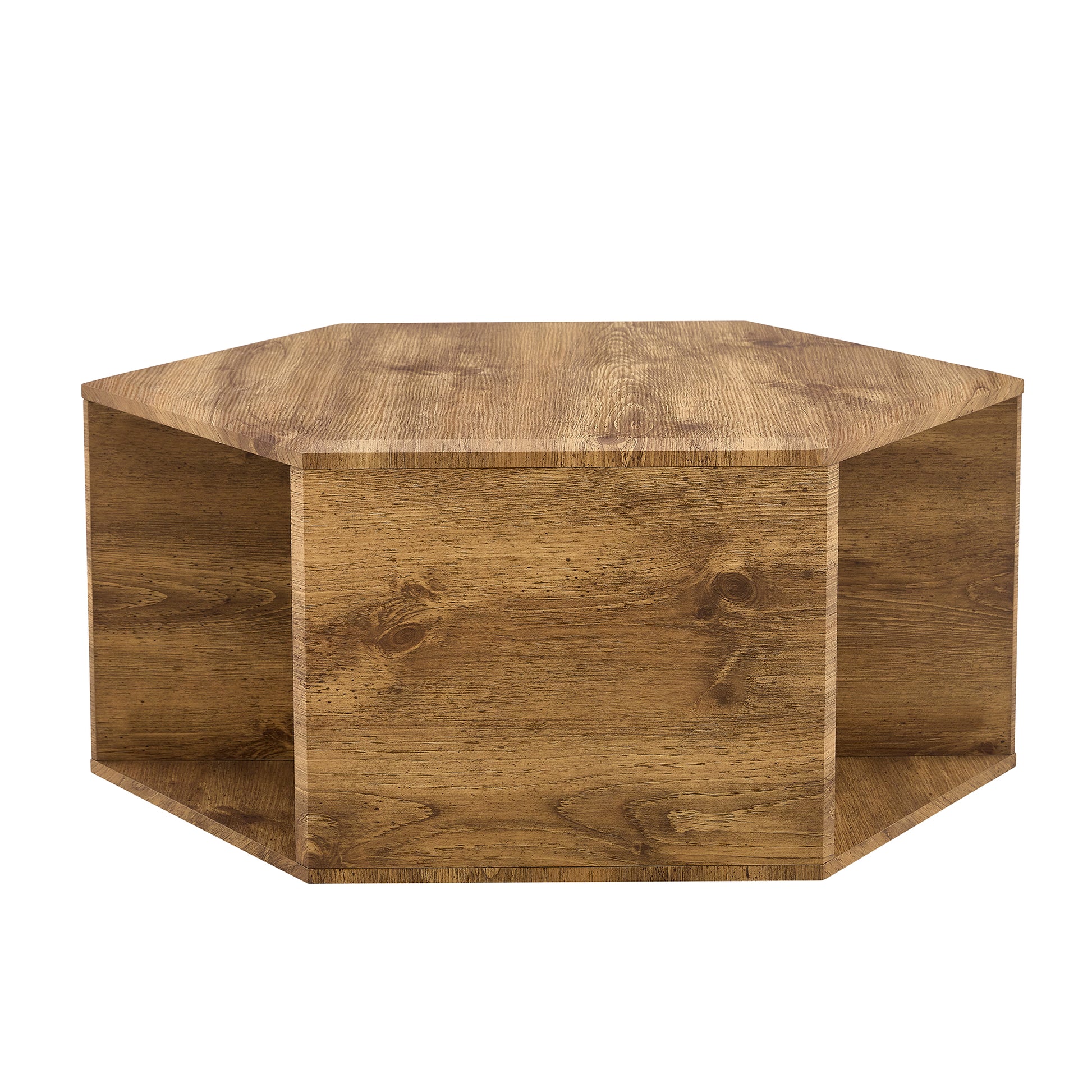 Hexagonal Mdf Coffee Table, Characteristic Pattern Stickers, Multi Hole Design To Give More Storage Space, Simple And Convenient Design Makes It Suitable For All Kinds Of Style Scenes. Wood Mdf