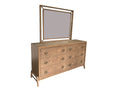 Mirror In Latte Finish Light Brown Solid Wood Mdf Glass