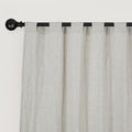 Newport Unlined Window Curtains For Bedroom, Linen Curtains For Living Room, 84 Inches Long Curtains For Living Room, Greige Greige Linen