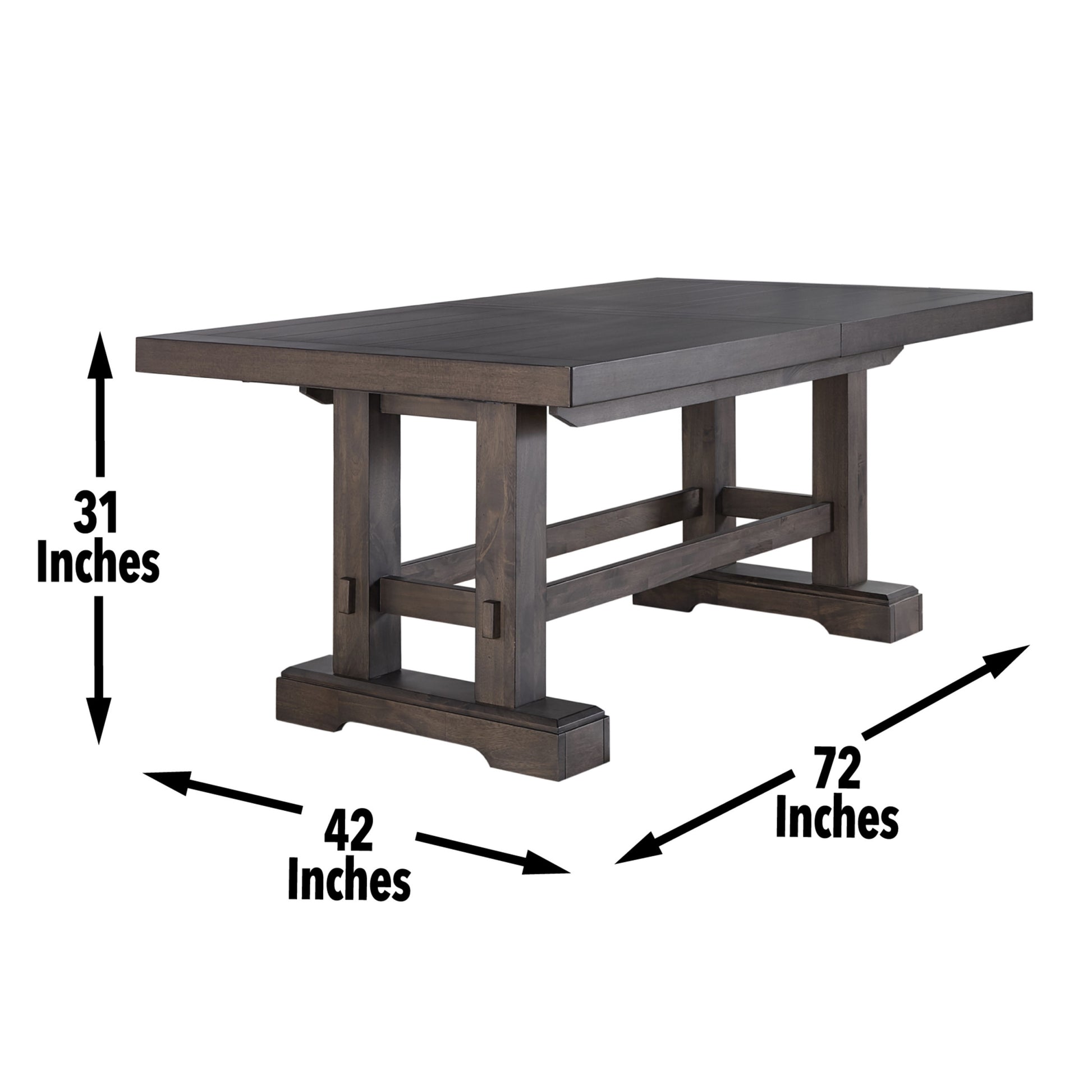 Napa Dining Table Brown Dark Brown Wood