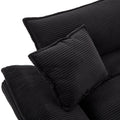 Corduroy Sofa Sleeper Couch Loveseat Sofa With Pillows Comfy Upholstered Deep Seat Sofa For Bedroom,Living Room,Apartment,Office,Dorm Black Corduroy Black Foam Upholstered 2 Seat