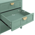 2 Drawer Side Table, American Style, End Table, Suitable For Bedroom, Living Room, Study Light Green Mdf