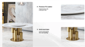 Modern Marble Dining Table, 59