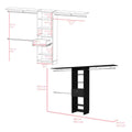 Closet System Ashland, Bedroom, Black Black Particle Board Particle Board