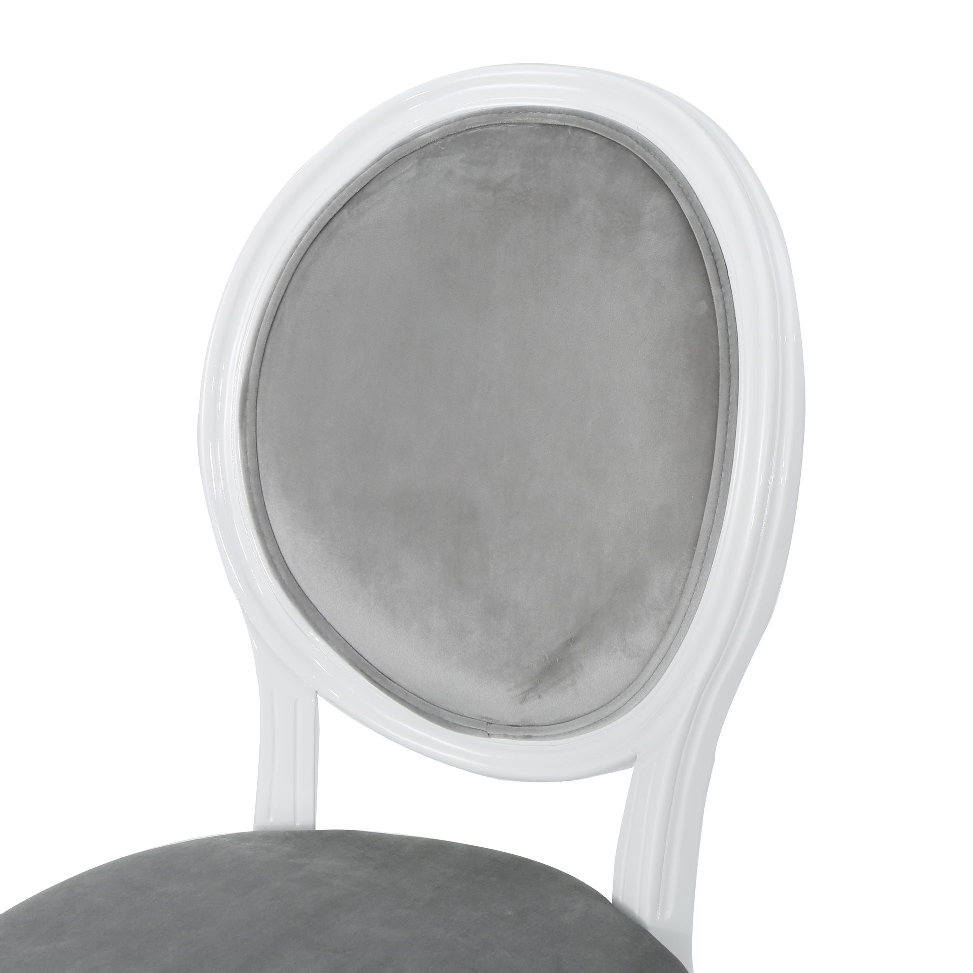 Kd Dining Chair Set Of 2 Grey Velvet