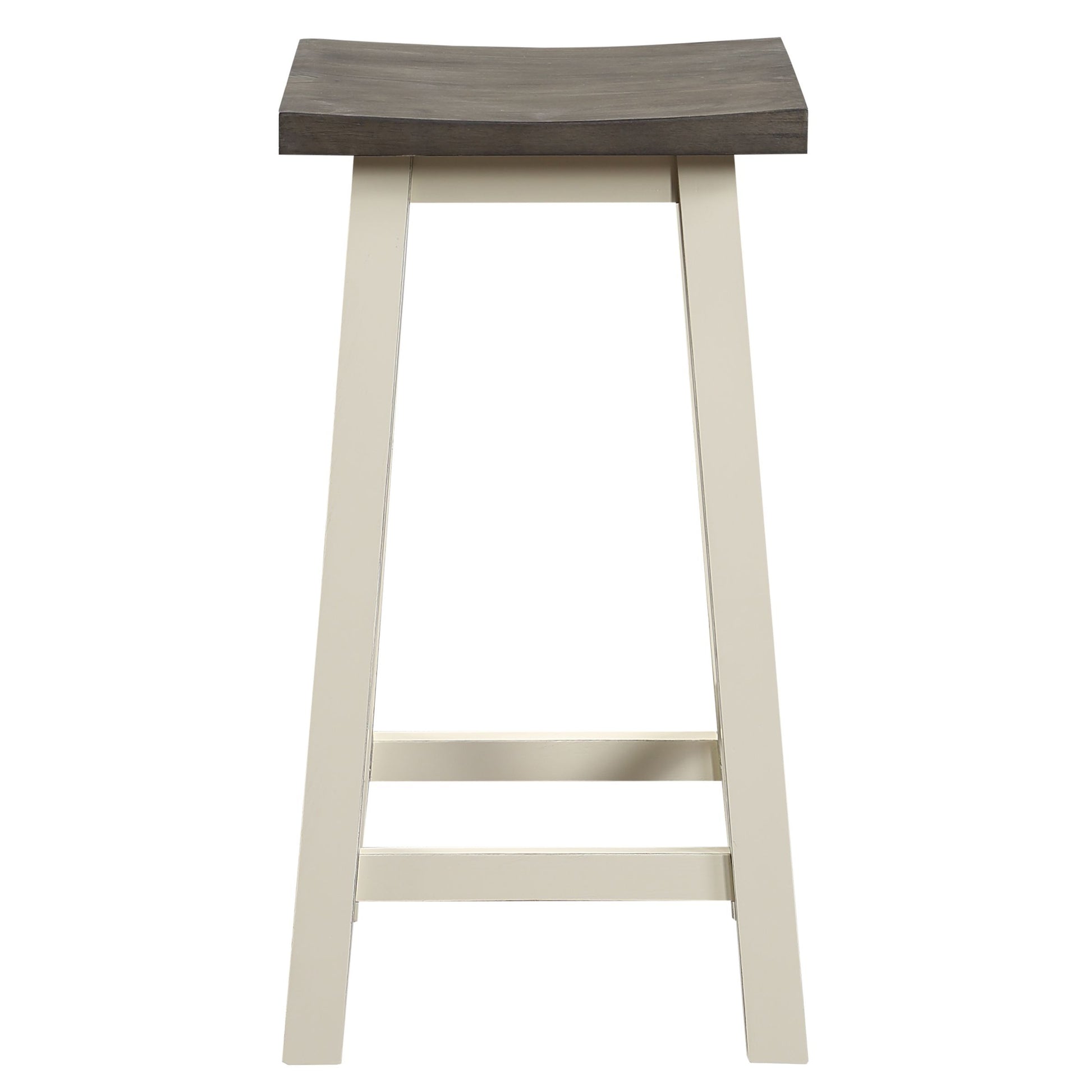 Grey Oak And Antique White 3 Piece Counter Height Set Grey White Kitchen Rubberwood Wood