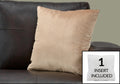 Pillows, 18 X 18 Square, Insert Included, Decorative Throw, Accent, Sofa, Couch, Bedroom, Beige Hypoallergenic Polyester, Modern Beige Polyester Polyester