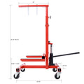 Hydraulic Door Remover And Installer Jack Hoist Lift Jack Stand Dolly Red Steel