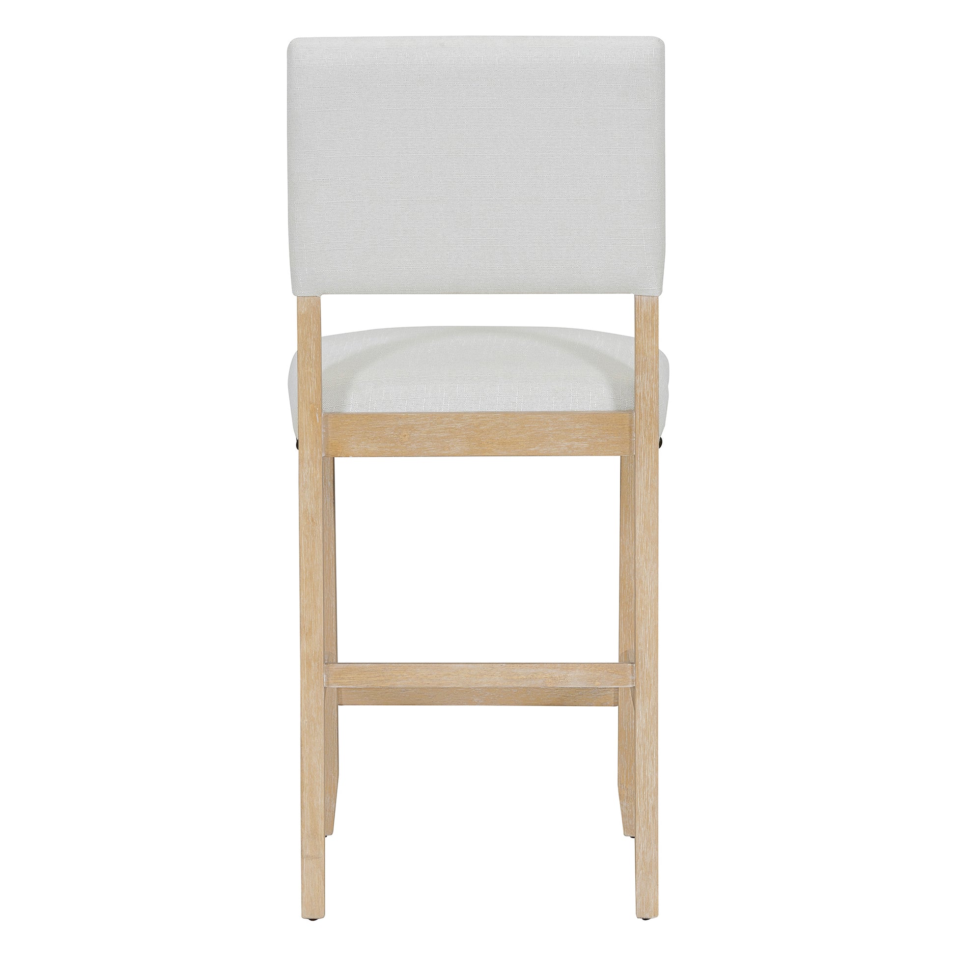 5 Piece Counter Height Dining Set, Classic Elegant Table And 4 Chairs In Natural Wood Wash Natural Wood Wash Solid Wood