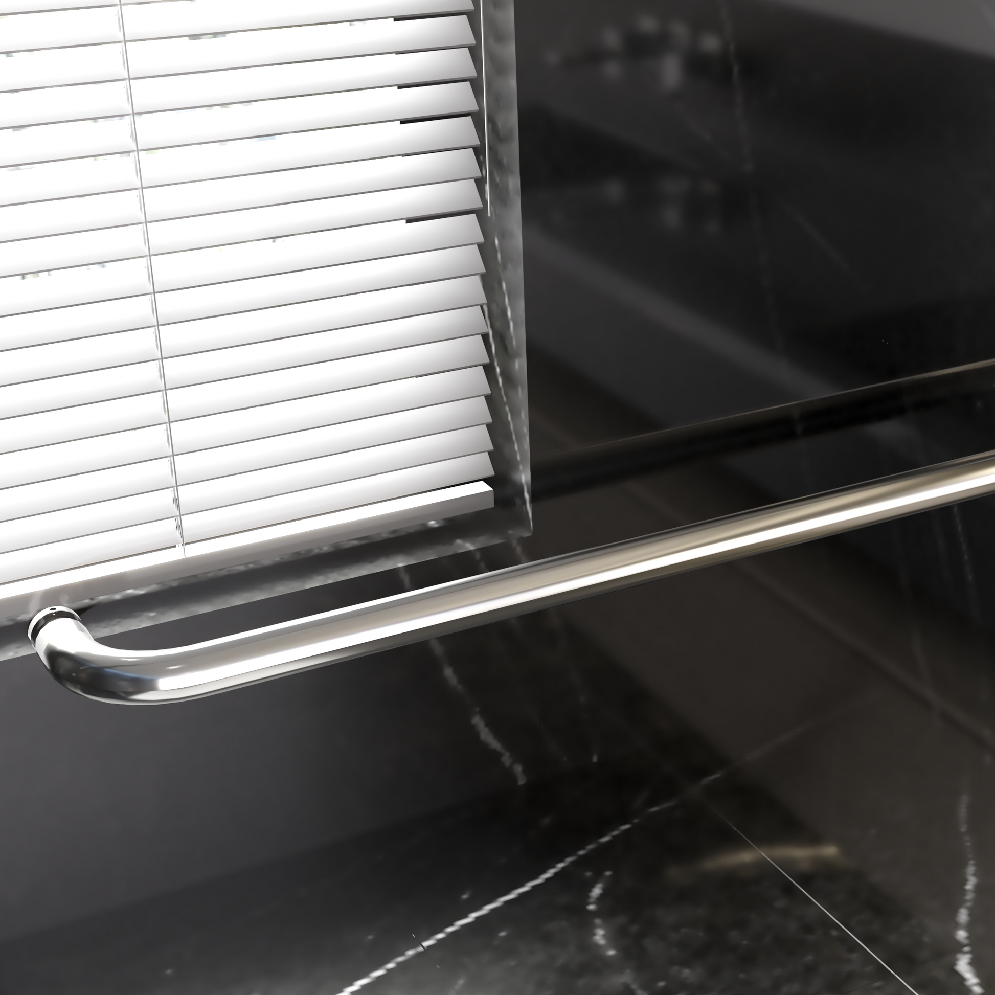 56" 60"W*70" H Semi Frameless Double Sliding Shower chrome-glass+metal