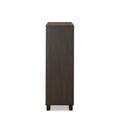 Walnut And Espresso 5 Drawer Chest Walnut Bedroom Contemporary Particle Board Mdf