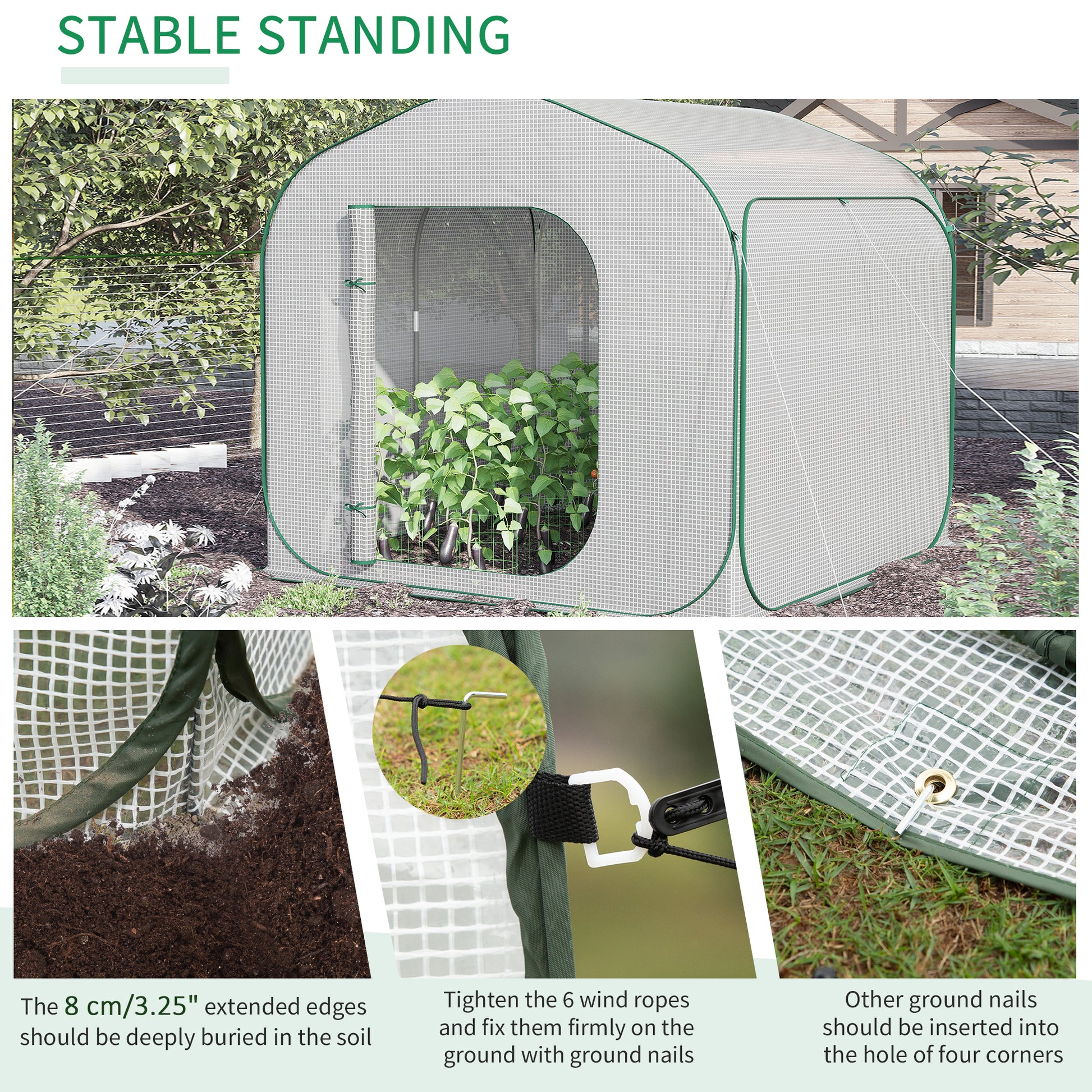 outsunny grow tent Outsunny 7' X 7' X 6' Portable Walk In Greenhouse, Pop Up Setup, Outdo