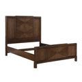 Milan Queen Bed Dark Brown Queen Dark Brown Wood