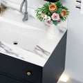 31 Inch Marble Vanity Top, Bathroom Vanity Top With Undermount Rectangular Middle Sink And 4