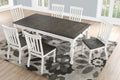 Joanna 5 Piece Dining Set Two Tone White Wood