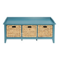 Beige And Teal Bench With 3 Drawer Teal Bedroom Drawer Wood