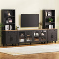 Farmhouse Tv Stand With Solid Wood Gourd Shaped Legs For Tvs Up To 70