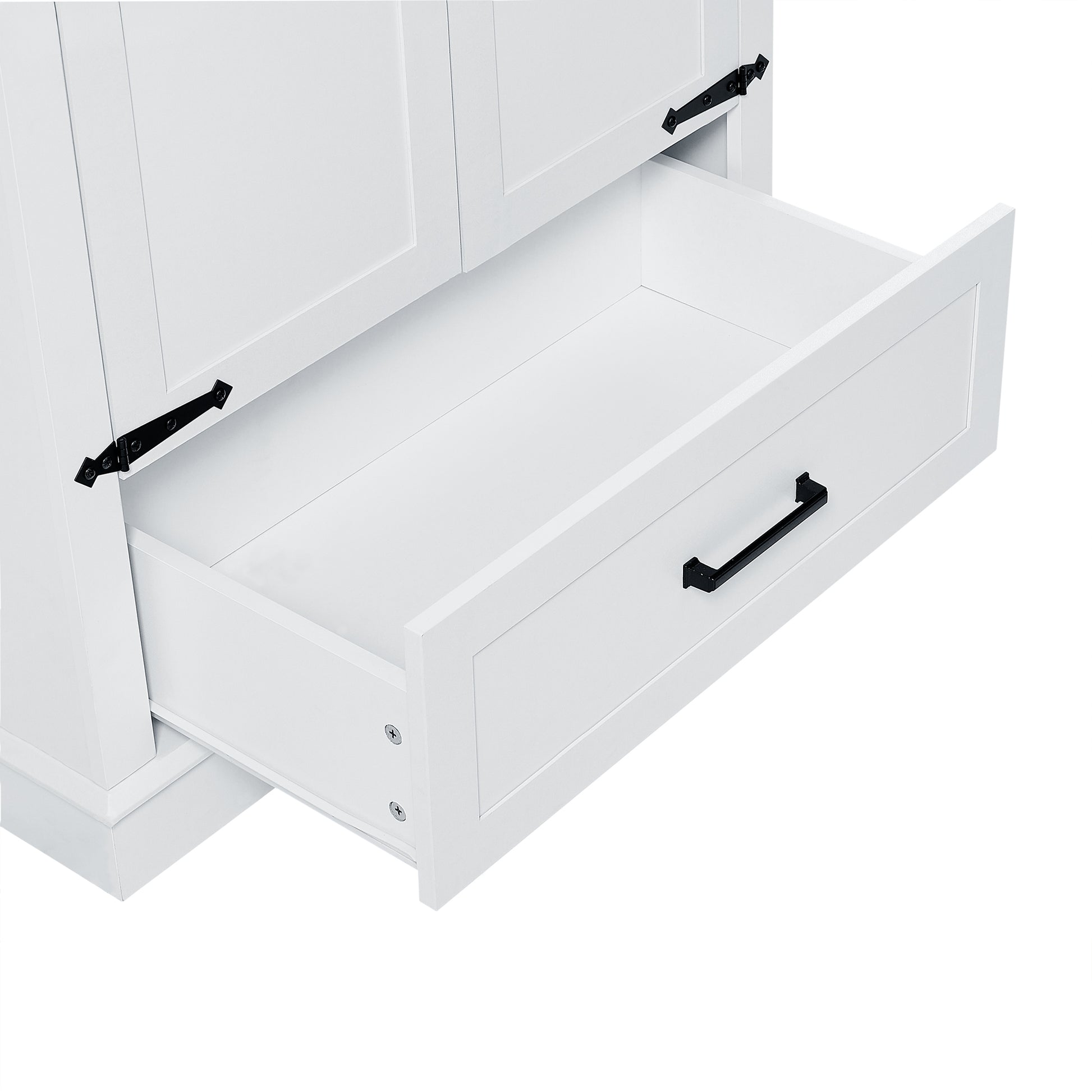 Tall Bathroom Storage Cabinet, Cabinet With Two Doors And One Drawer, Adjustable Shelf, Mdf Board, White White Mdf