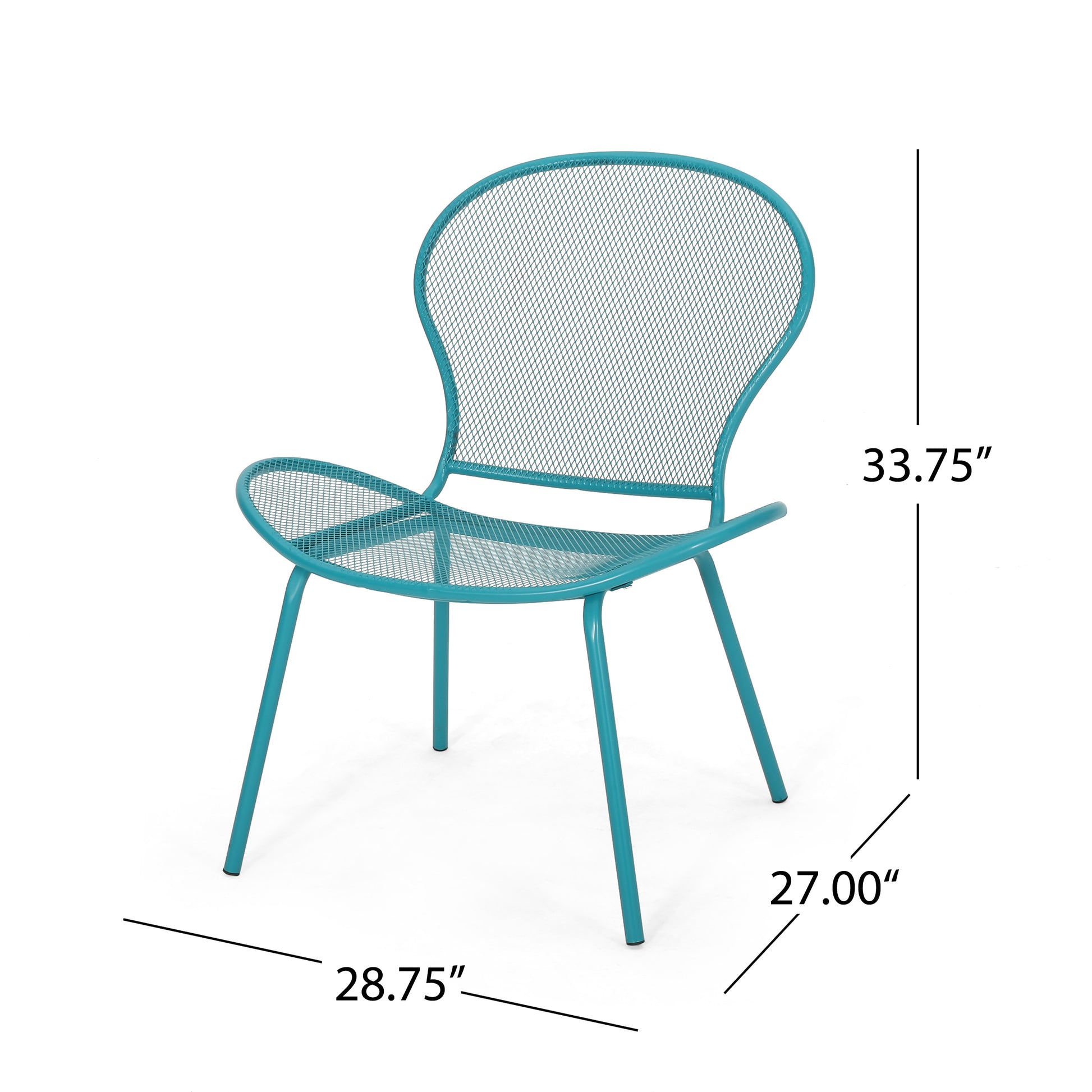 Nevada Chair Mp2 Set Of 2 Teal Iron