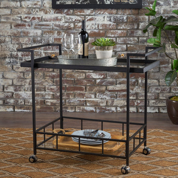 Bar Cart Black Iron