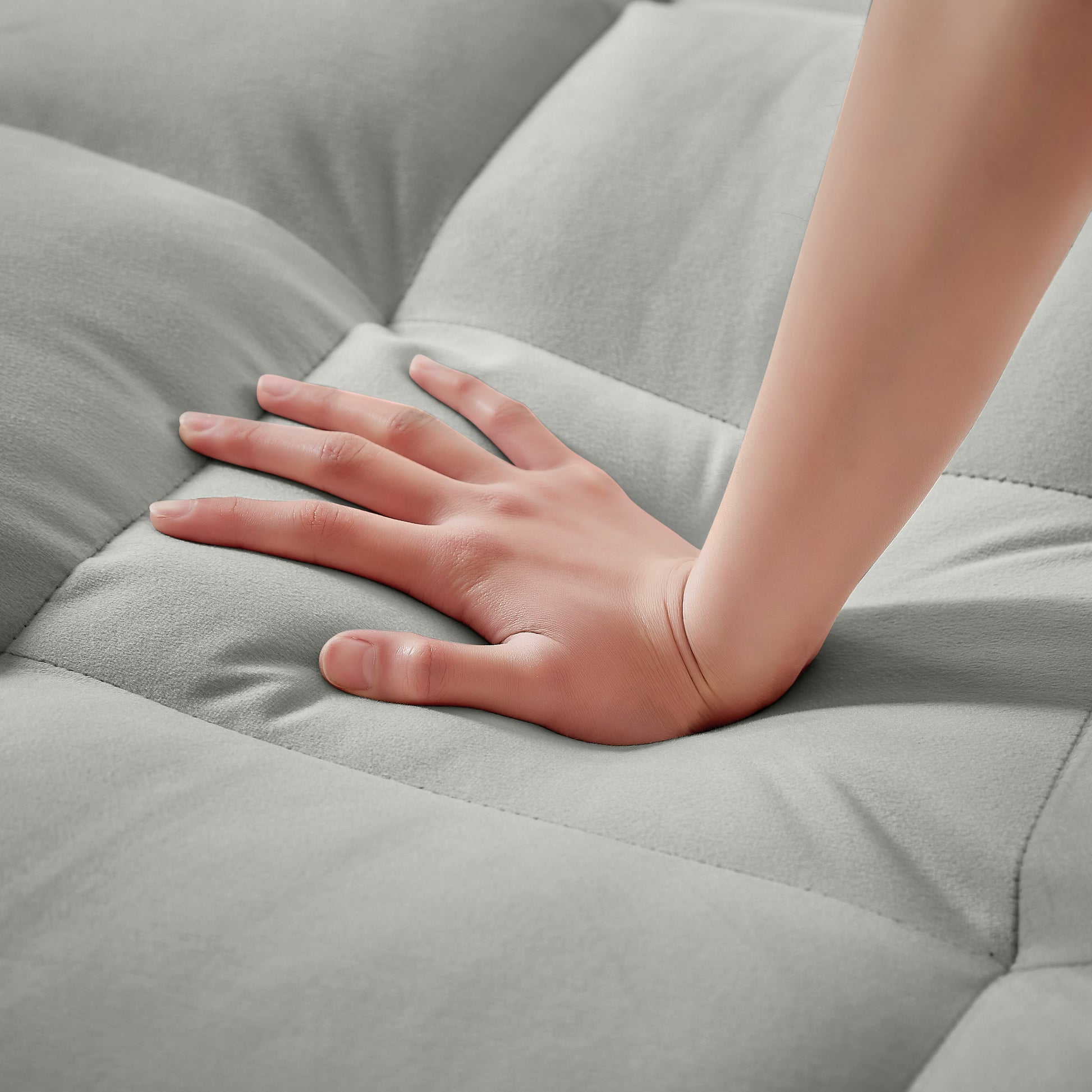 1 Versatile Foldable Sofa Bed In 3 Lengths, Modern Sofa Sofa Sofa Velvet Pull Out Bed, Adjustable Back And With Usb Port And Ashtray And Swivel Phone Stand Grey Gray Eucalyptus Solid Wood Mdf Resin 2 Seat