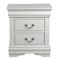 White 2 Drawer Nightstand White White 2 Drawers Bedroom Rectangle Transitional Pine Drawers White Wood