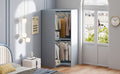 Polygon Corner Wardrobe, Gray Gray Particle Board