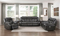 1Pc Living Room Furniture Modern Design Power Reclining Sofa Dark Grayfaux Leather Upholstery Usb Ports Contemporary Home Dark Gray,Light Gray Faux Leather Wood Primary Living Space Contemporary,Modern,Ultra Modern Pillow Top Arms Plywood,Solid Wood 3