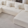 Chenille U Shaped Sectional Sofa Couch, Reversible & Spacious, Ultimate Comfort With Plush Cushions, Perfect For Modern Living Rooms Beige Medium Soft Foam Chenille 6 Seat
