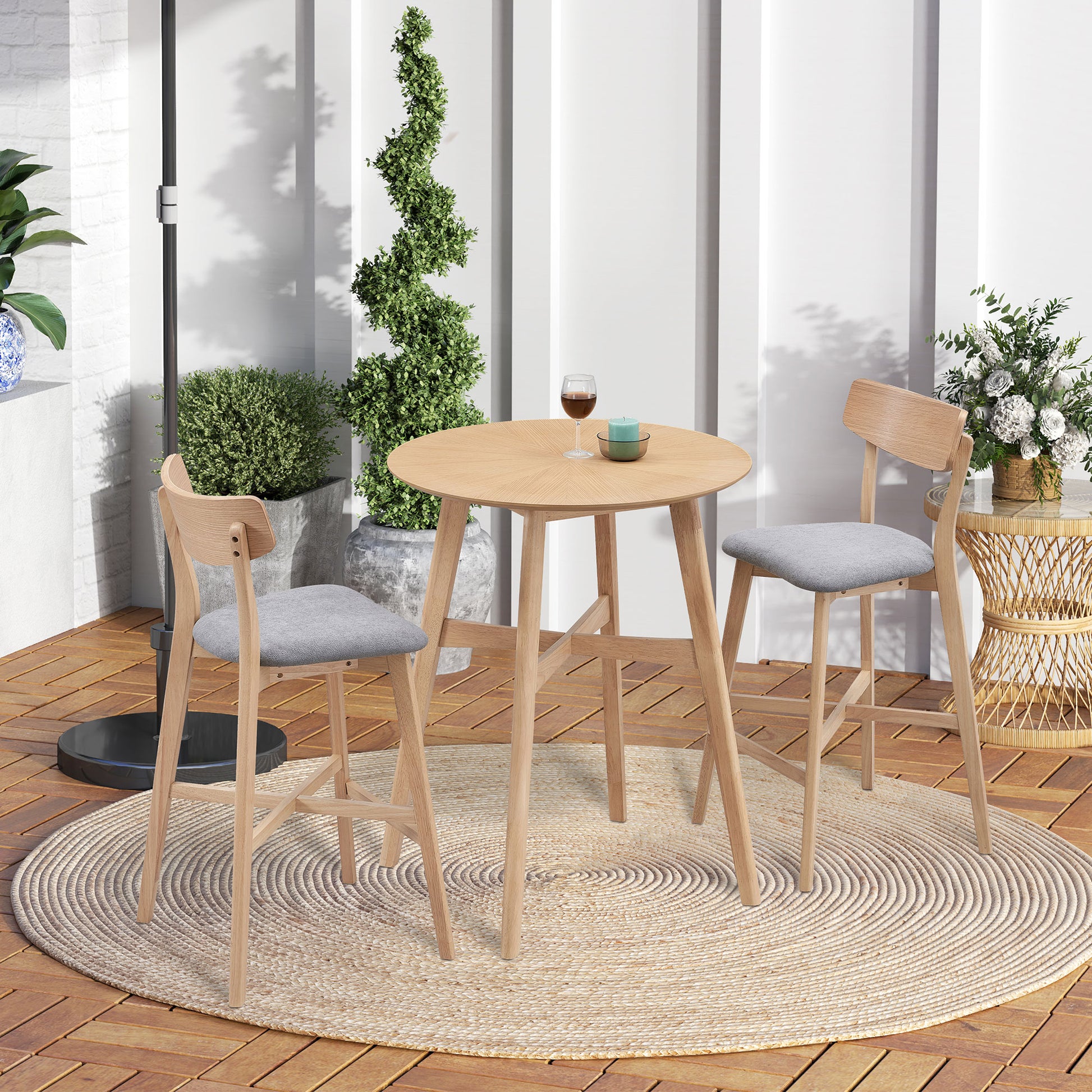 Wood Piece Round Pub Table Set Pieces Bar Table Set,Modern Round