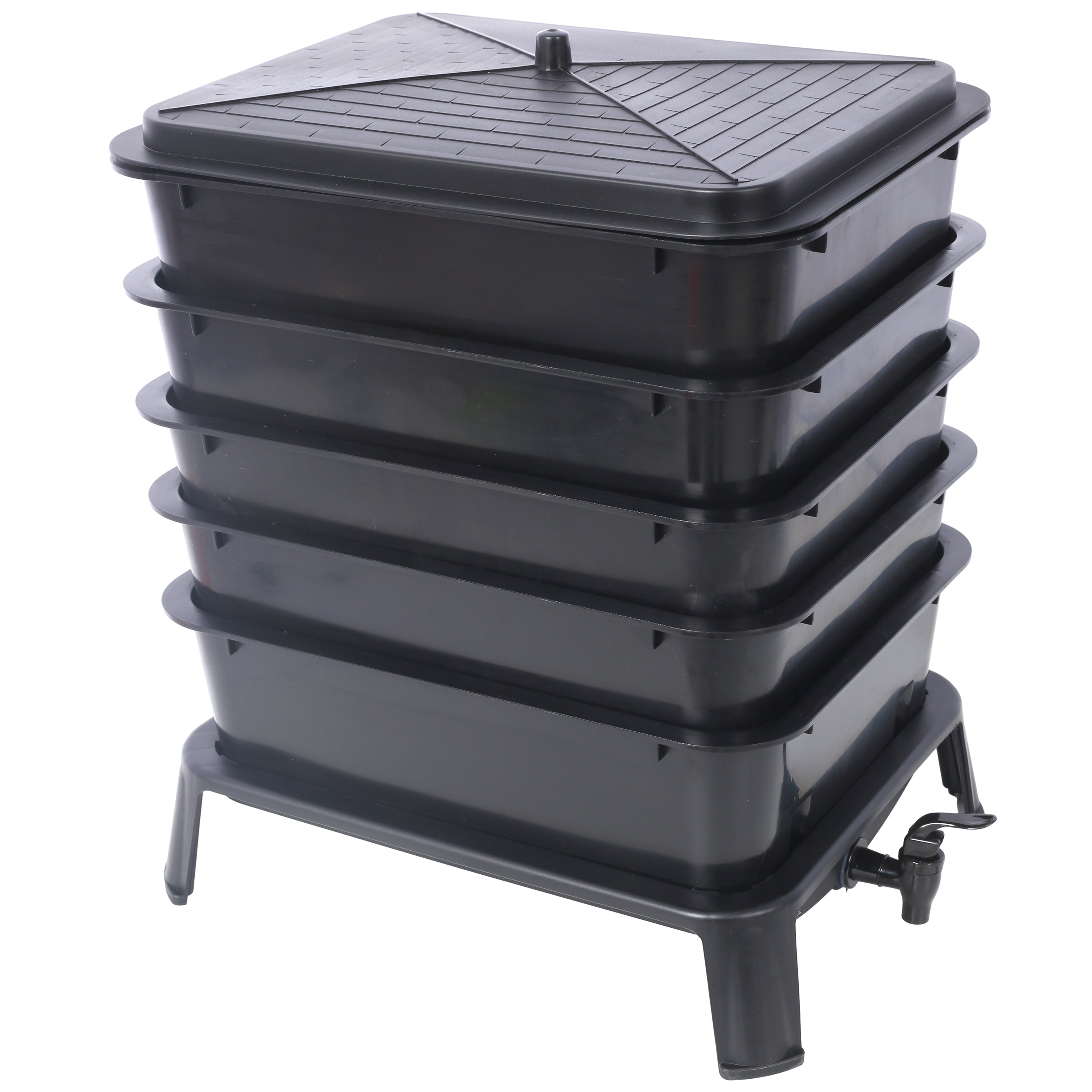 5 Layer Worm Compost Bin, 50L Worm Composter, Easy Setup Inclusive Wor