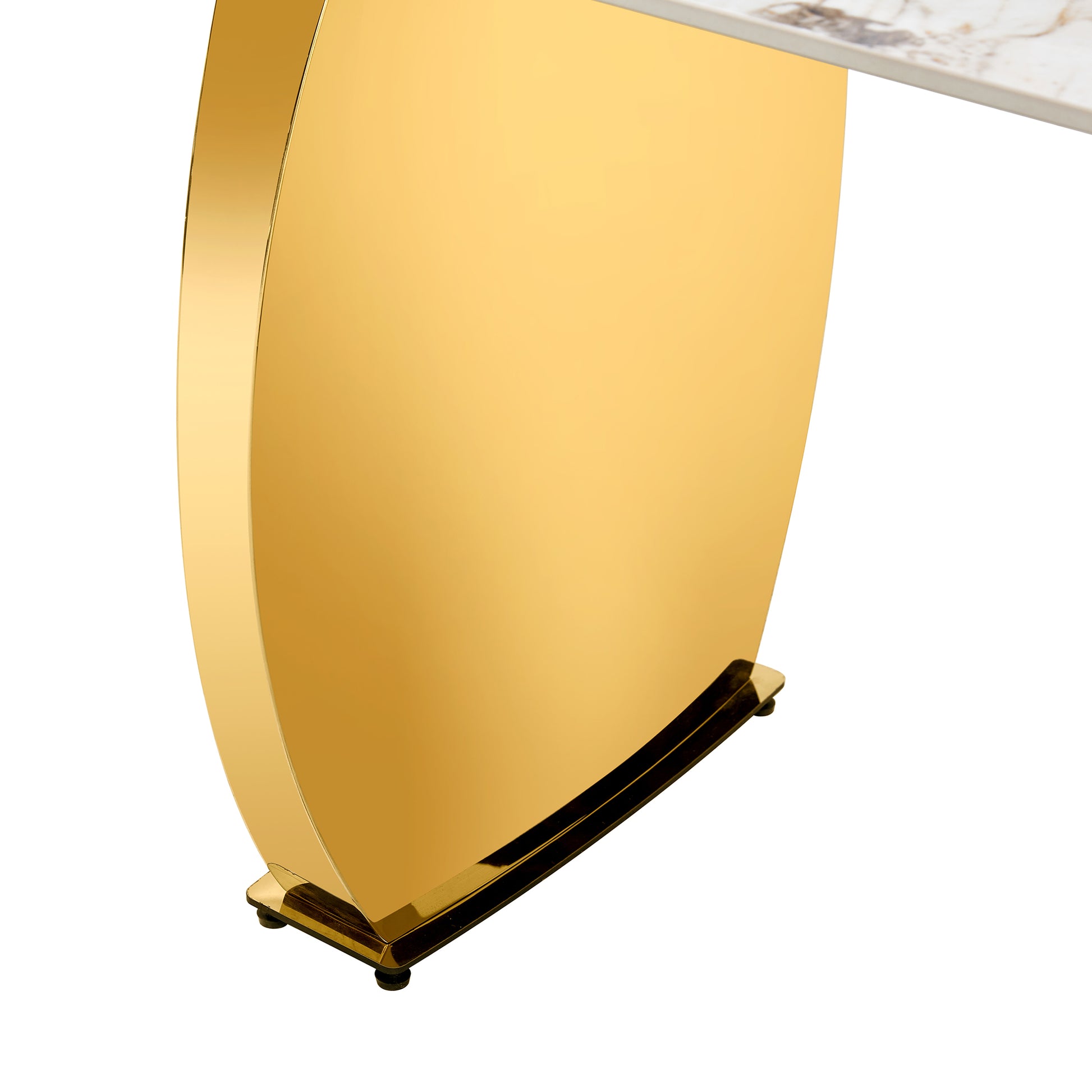 Table And Chair Set, Rock Plate Table Top, Gold Metal Table Legs, Stable And Beautiful, Suitable For Most Home Styles. Modern Simple Dining Table, Comfortable Seating. Gold Black Seats 4 Sintered Stone