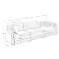 Mira 3 Seater Sofa Grey Corduroy 3S Grey Corduroy 3 Seat