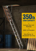 Household Aluminum Attic Ladder 25