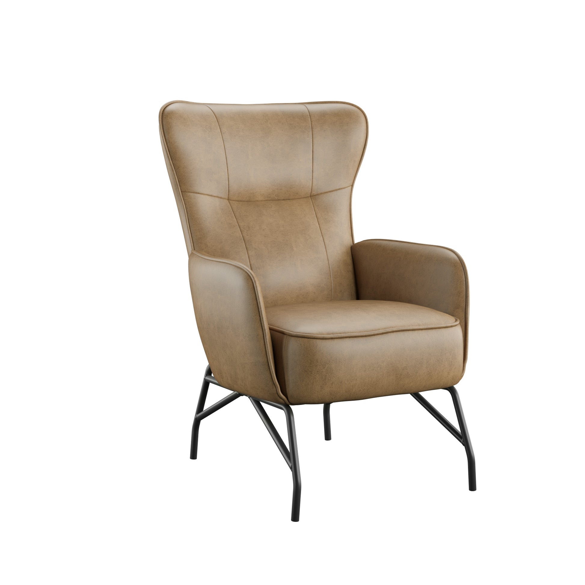 Graham Brown Accent Chair Brown Foam Engineered Wood