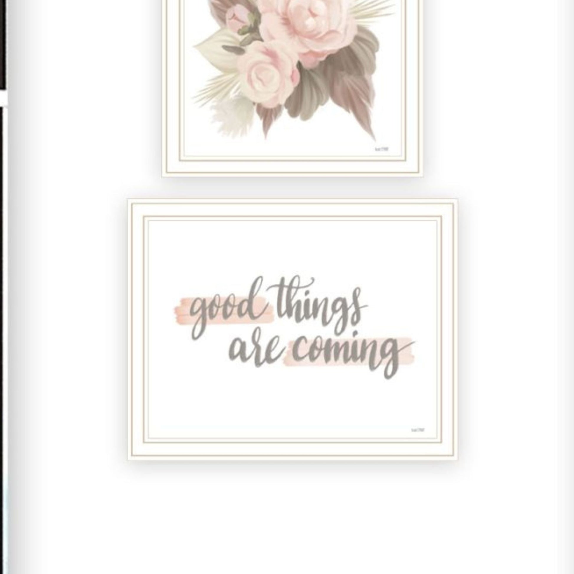 "Good Things Are Coming" Framed Wall Art For Living Room, Wall Art Print For Home Decor, Bedroom Wall Art By House Fenway Multicolor Wood Paper