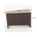 Madras Faux Wood Accent Table Brown Aluminium