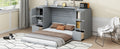 Full Size Murphy Bed With Drawers, Cabinets And Usb Ports,Gray Full Gray Mdf Lvl