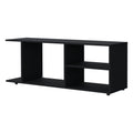 Tubac Tv Rack In Melamine With Open Storage, Black Black 39 Inches Or Less 39 Inches Or Less Modern Particle Board Melamine