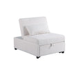 Contemporary White Color Sleeper Sofa Chair Pillow Plush Tufted Seat 1Pc Convertible Sofa Sherpa Fabric Couch White Wood Primary Living Space Contemporary,Modern Pine Fabric 1 Seat