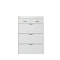 1250 White Color Shoe Cabinet With 3 Doors 2 Drawers,Large Space For Storage White Particle Board Mdf