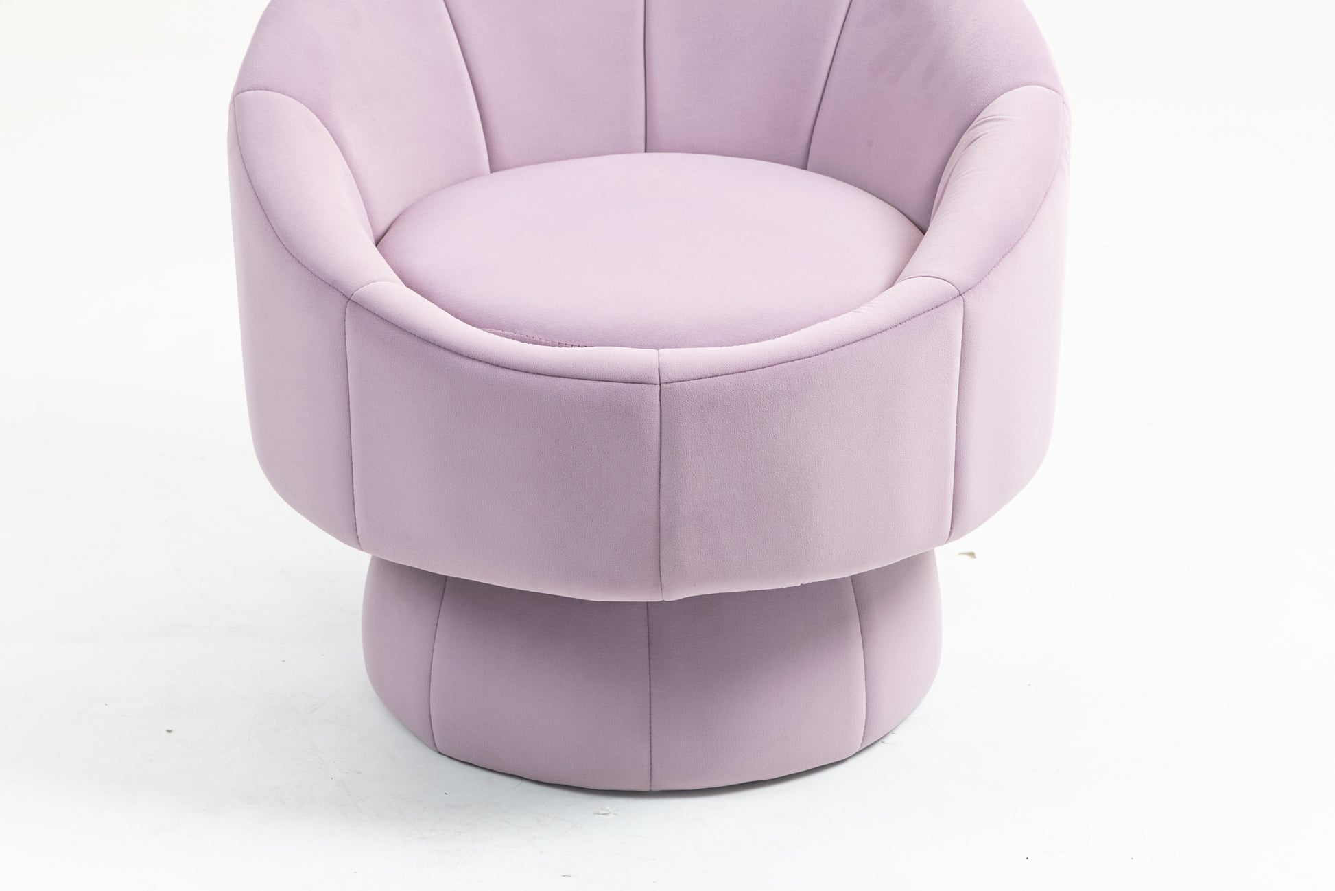 Mid Century Modern Accent Chair With Wood Frame, Upholstered Living Room Chairs With Waist Cushion, Reading Armchair For Bedroom Sunroom Purple Velvet