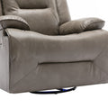 3 Seater Home Theater Recliner Manual Recliner Chair With A Led Light Strip Two Built In Cup Holders For Living Room,Bedroom, Grey Grey Foam Pu