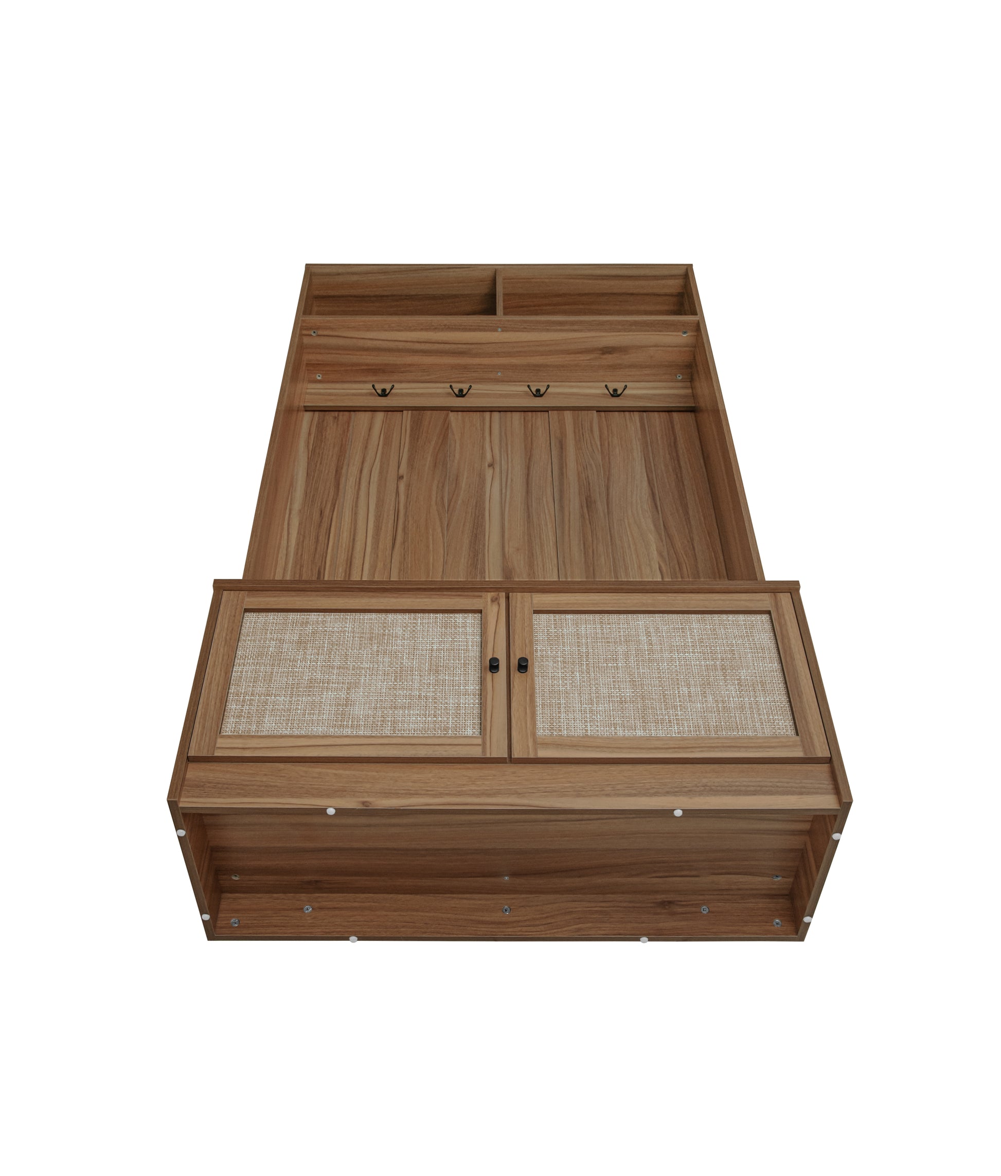 Closet, Suitable For Living Room, Entryway, Bedroom Walnut Mdf